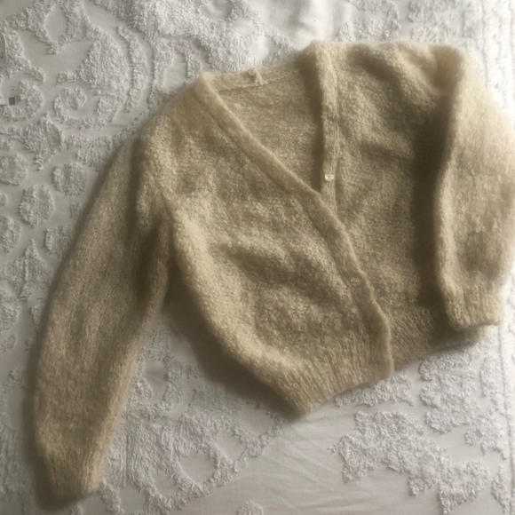 Boucle wool knit cardigan - Picture 1 of 5
